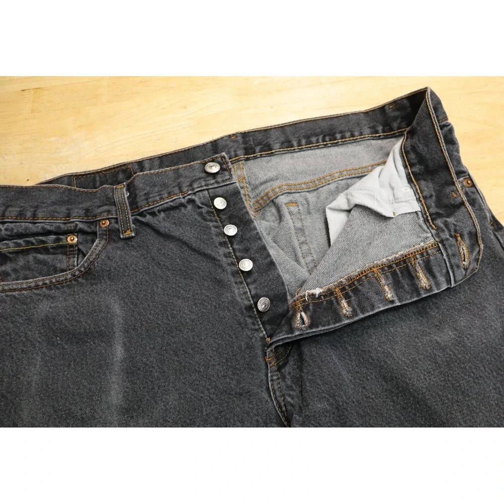 Vintage Levis 501 XX  Jeans Mens Size 38x30 Gray USA Made Button Fly Y2K Vintage